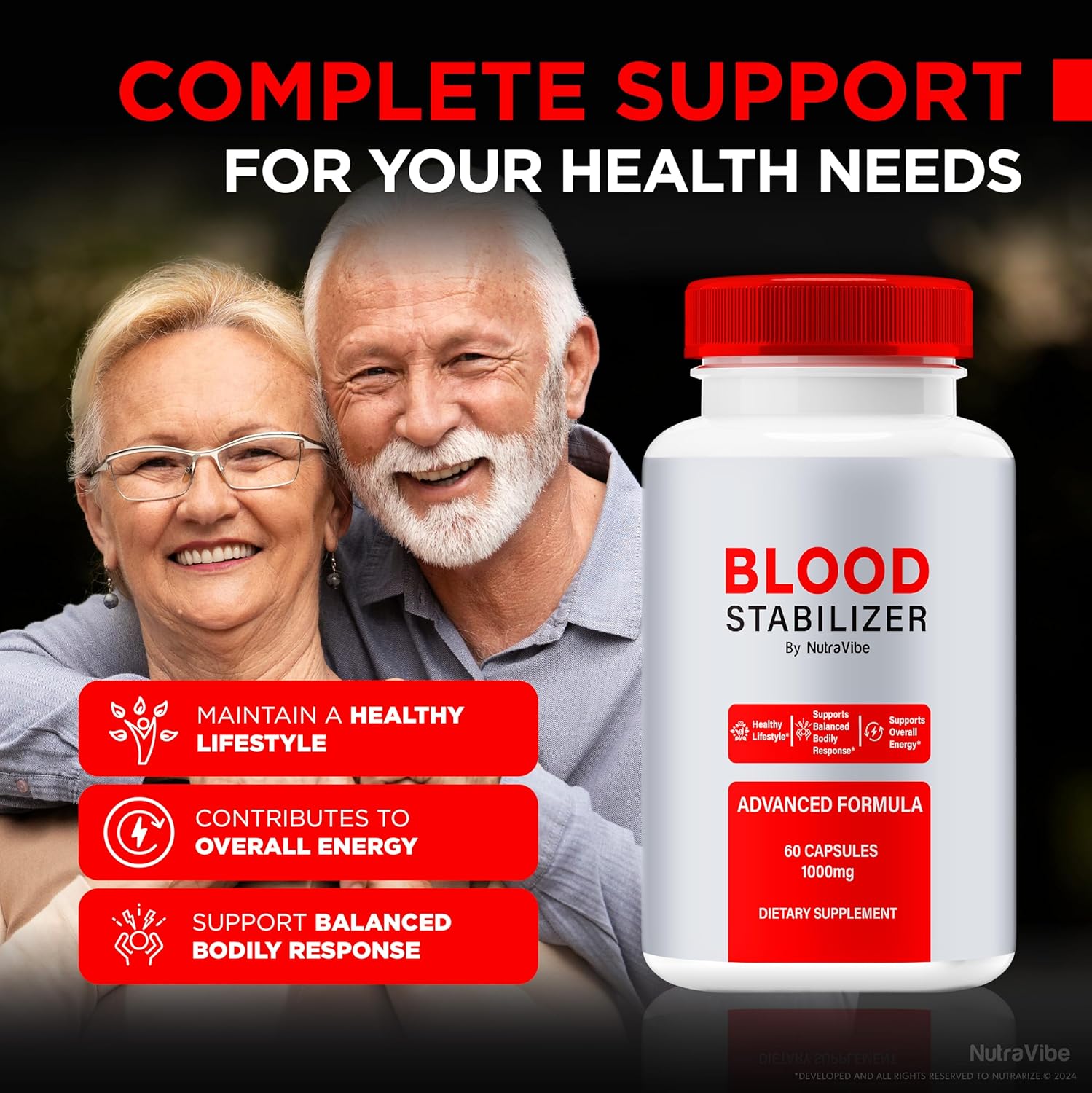 Blood Stabilizer - Official BloodStabilizer Pills, All-Natural Formula to Support Healthy Circulation, Energy, & Overall Well-Being, Premium BloodStabilizer Pastillas, Review (60 Capsules)