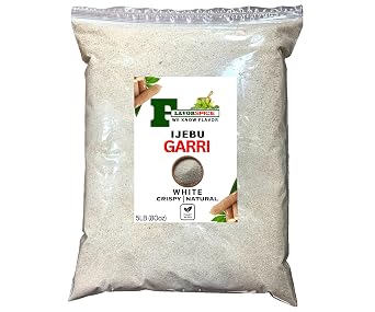 Ijebu Garri 5LB | 80oz Bag | Nigeria White and Natural Ijebu Garri