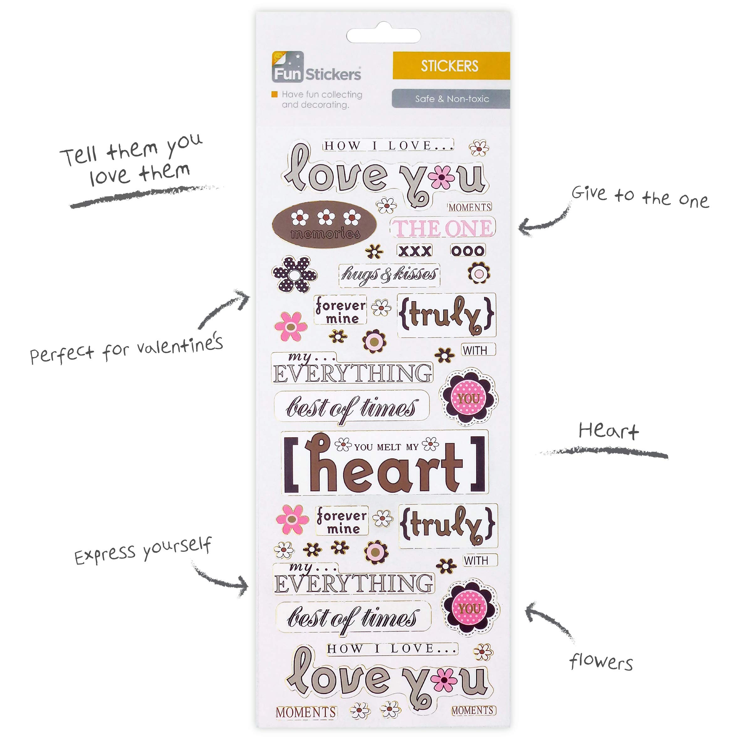 Fun Stickers Love You 729 : Amazon.ca: Home