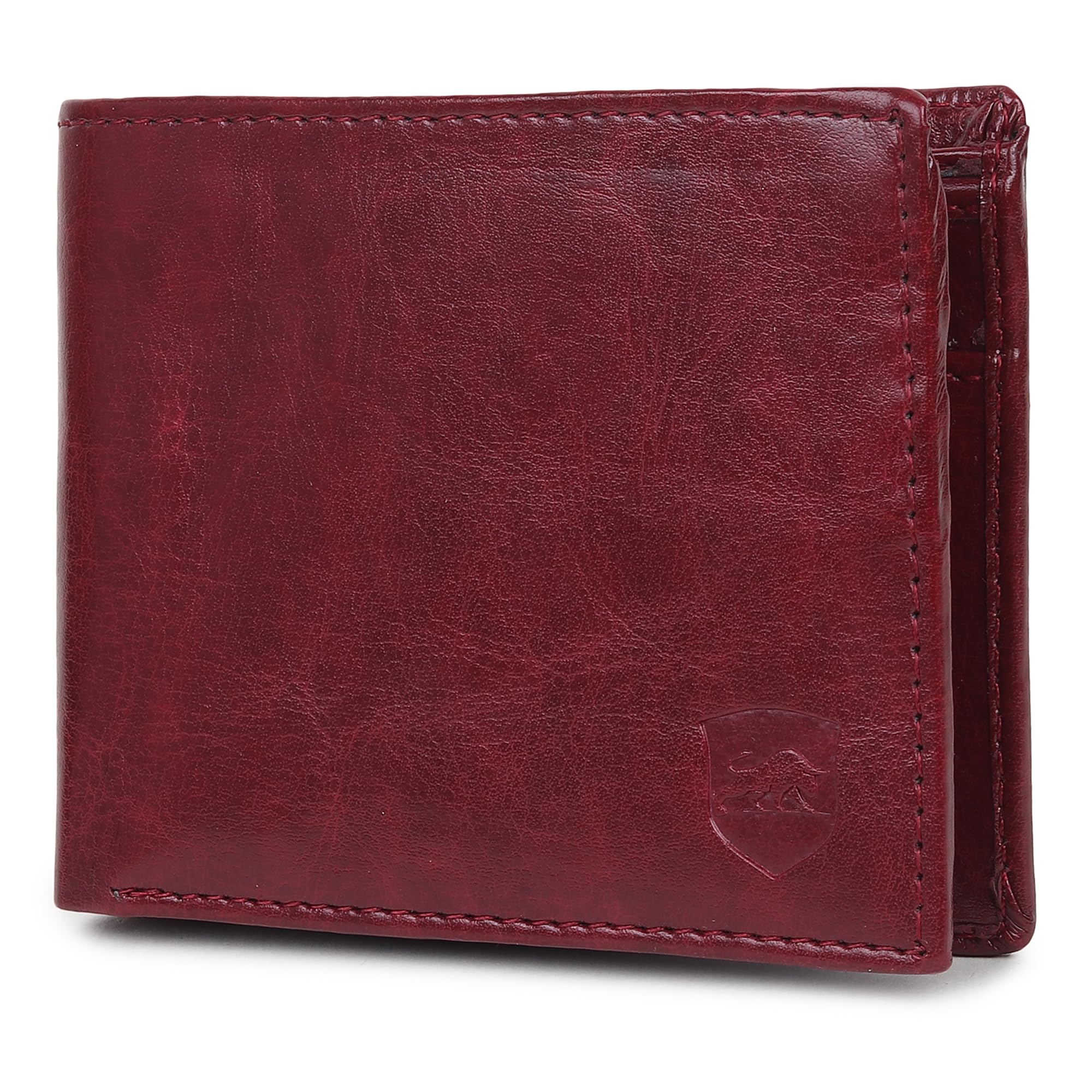 samtroh Pu Leather Wallet for Men | 3 Card Slots | 2 Currency & Secret Compartments | 1 Coin Pocket (Red)-picture-53