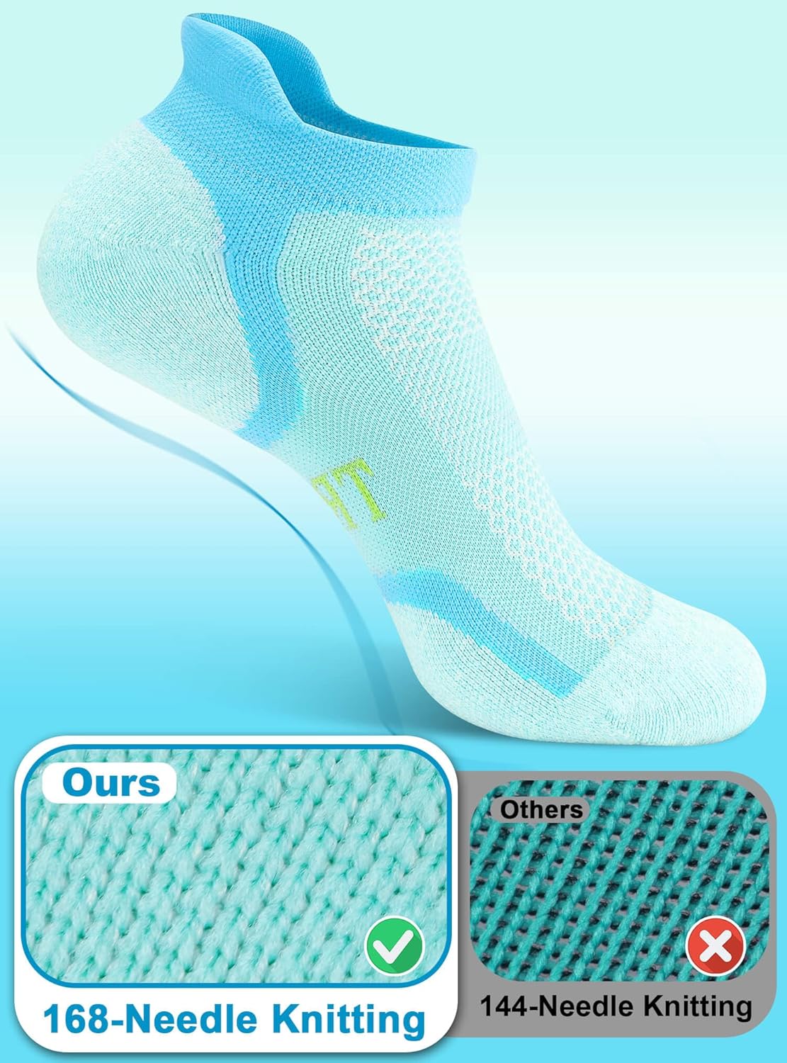 Trusiel Women Ankle Compression Athletic Running Socks No Show Low Cut 5 Pairs - Image 5