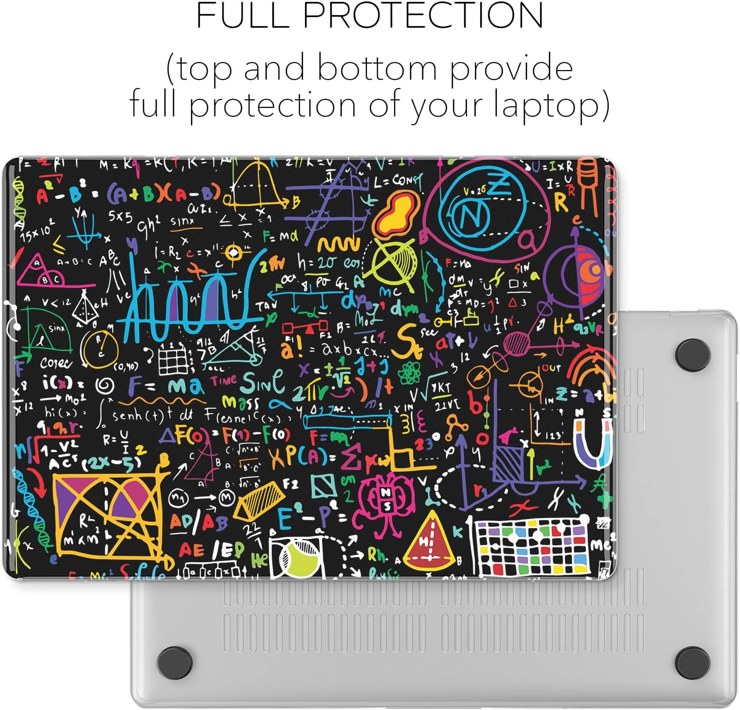 Hard Case Compatible with MacBook Air 13 15 inch Pro 16 14 M5 M4 M3 M2 M1 2026 2025 2024 2022 2020 Back to School Cover Science Colorful for Teacher Student Mathematics Cute Unique Protective
