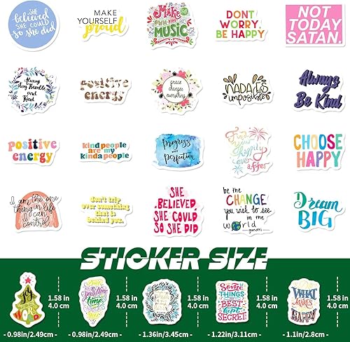 Miniatura 7 de 100 calcomanías inspiradoras para adultos, afirmaciones positivas para niños, citas motivacionales para botellas de agua, álbumes de recortes,