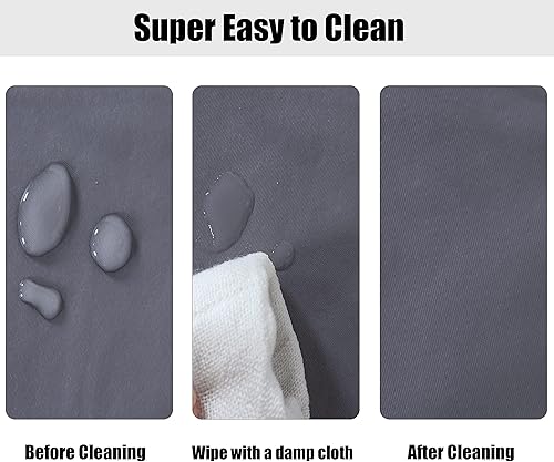 Miniatura 68 de LUSHVIDA - Mantel ajustable de vinilo para mesa redonda, impermeable y con borde elástico, mantel de plástico