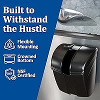 Vista 7 de San Jamar Saf-T-Ice Caddy de Plástico para Cucharones, 86 oz, Negro