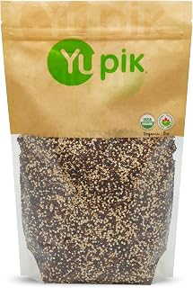 Yupik Organic Tri-Color Quinoa 2.2 lb - Non-GMO Gluten-Free Kosher Superfood, Complete Protein Rice Substitute with Fiber & Iron