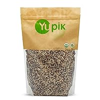 Vista 1 de Yupik Quinua orgánica tricolor, 2.2 libras (35.2 onzas), sin OMG, sin gluten, kosher, semillas crudas, quinua blanca, roja y negra, sin sal, sin