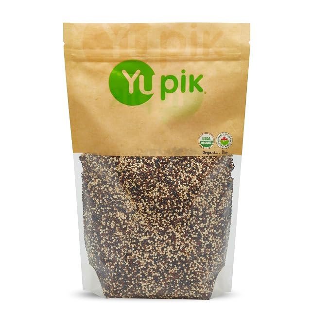 Yupik Organic Tri-Color Quinoa 2 2 lb 35 2 oz Non-GMO Gluten-Free Kosher Raw Seeds White Red Black