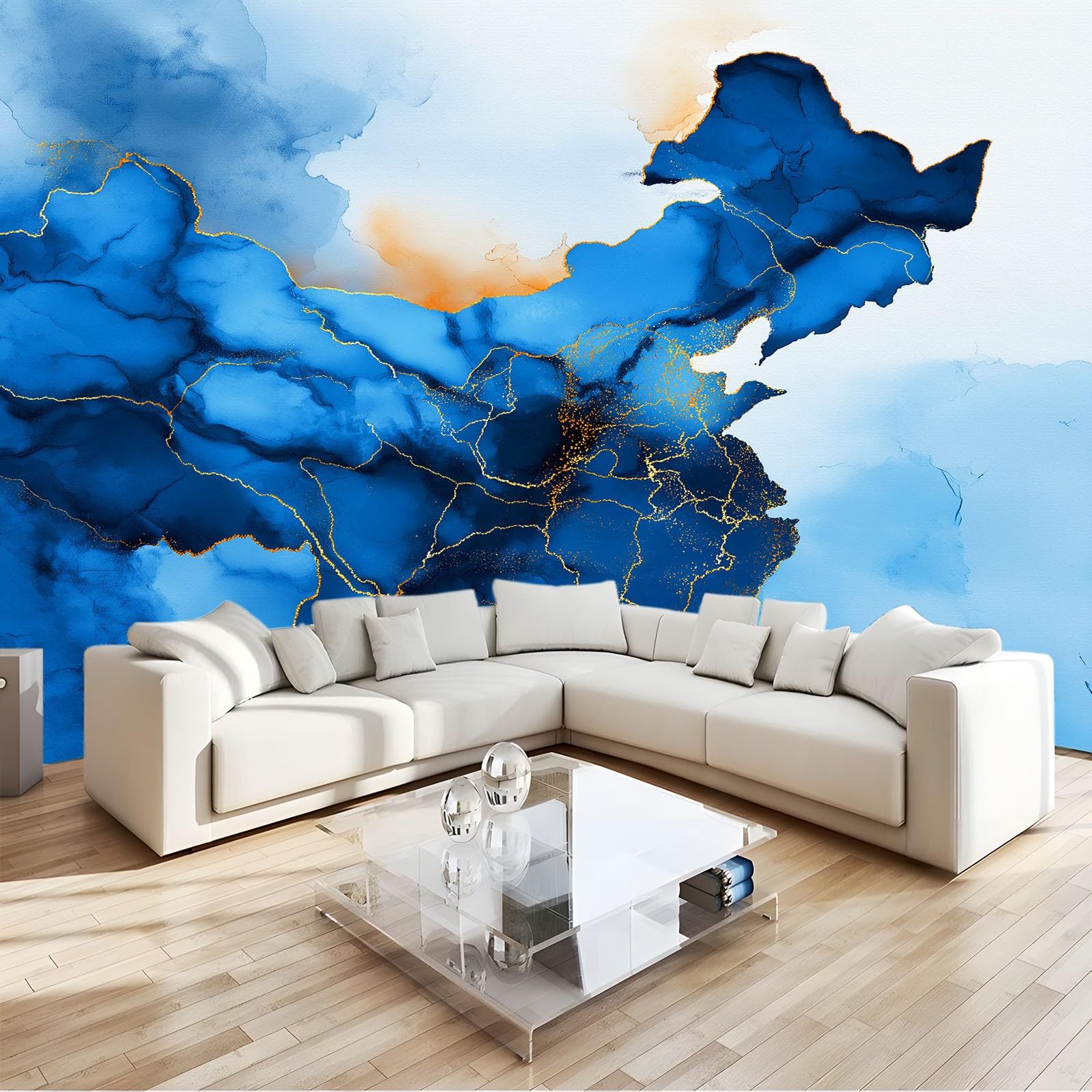 Tapeta ścienna sztuka abstrakcyjna plakat fotograficzny 250 cm x 175 cm, tapeta marmurowa mapa świata tekstura - dekoracja ścienna do salonu sypialni pokoju dziecięcego pokoju zabaw