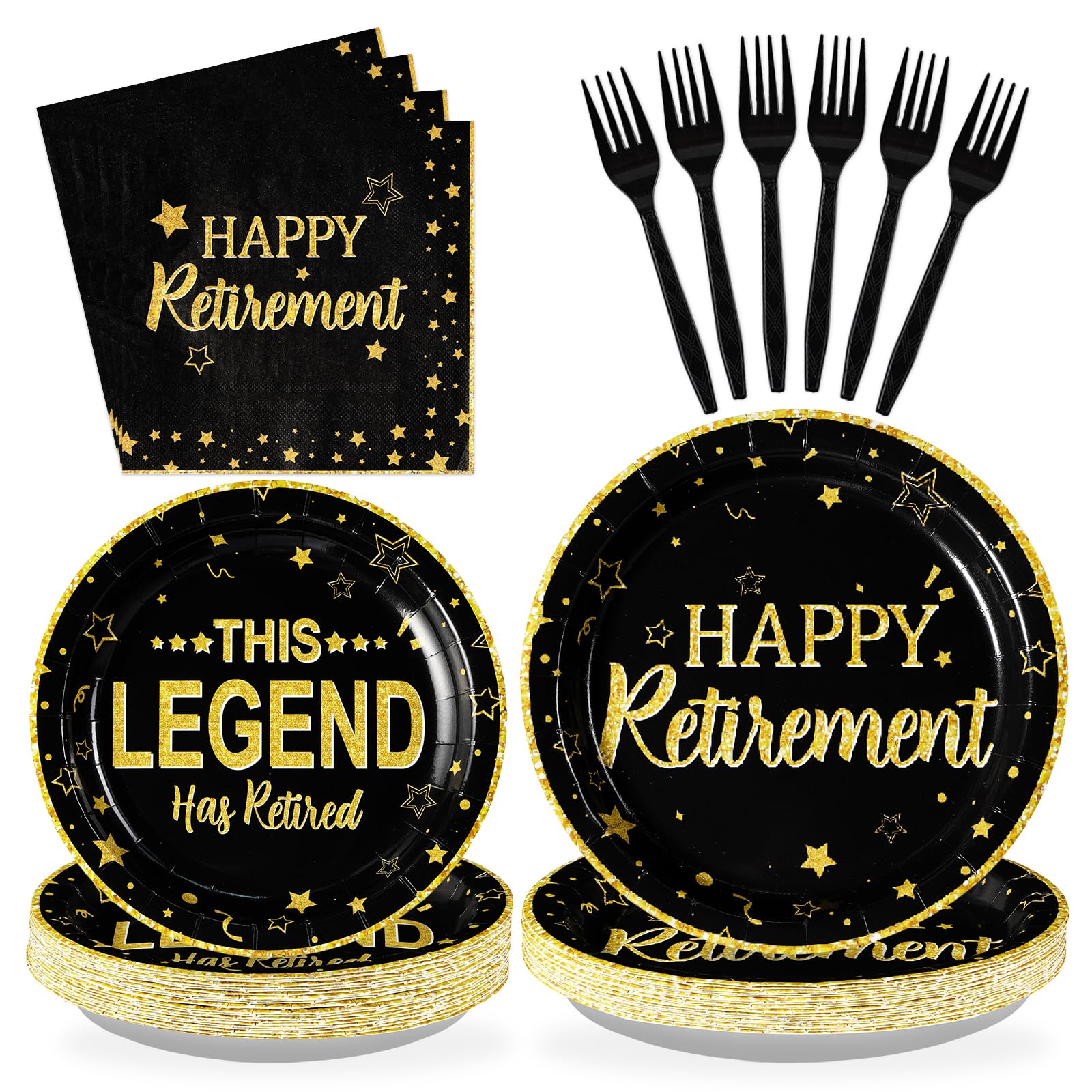 Greencian 96 Pcs Retirement Party Decorations Serves 24