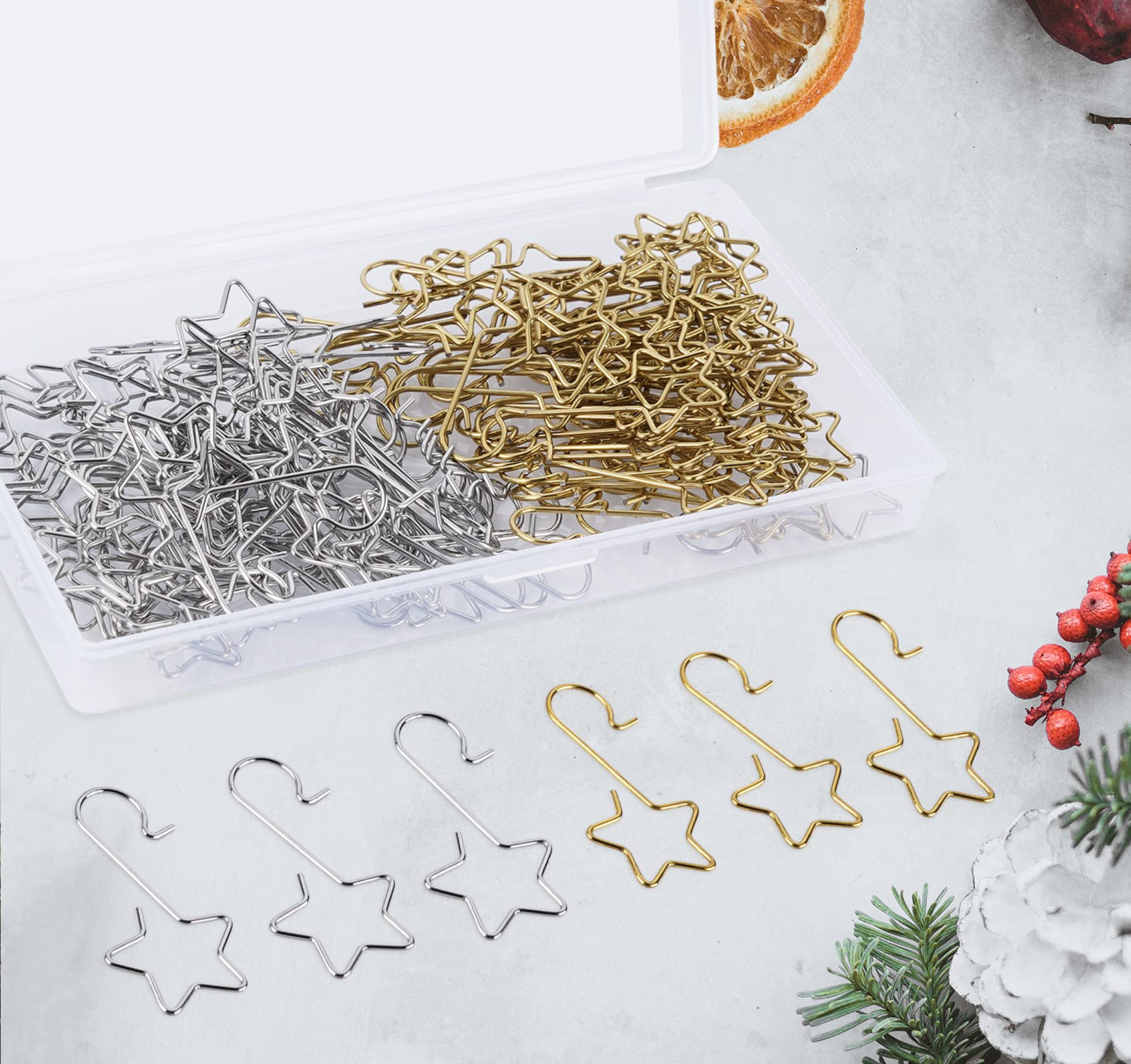 150X CROCHETS Doubles Pour Décorations Darbre De Noël