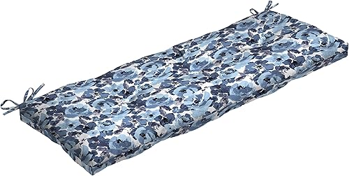 Arden Selections Cojín de Banco Clásico de Felpa Acolchado para Exteriores, 48 x 18 pulgadas, Repelente al Agua, Resistente a la Decoloración, Cojín