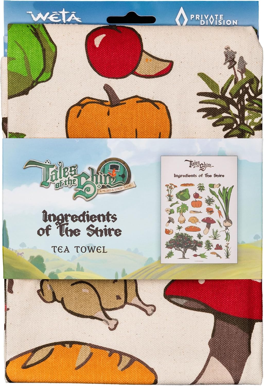 Weta Workshop - Tales of The Shire (2025) - Ingredients of The Shire Tea Towel