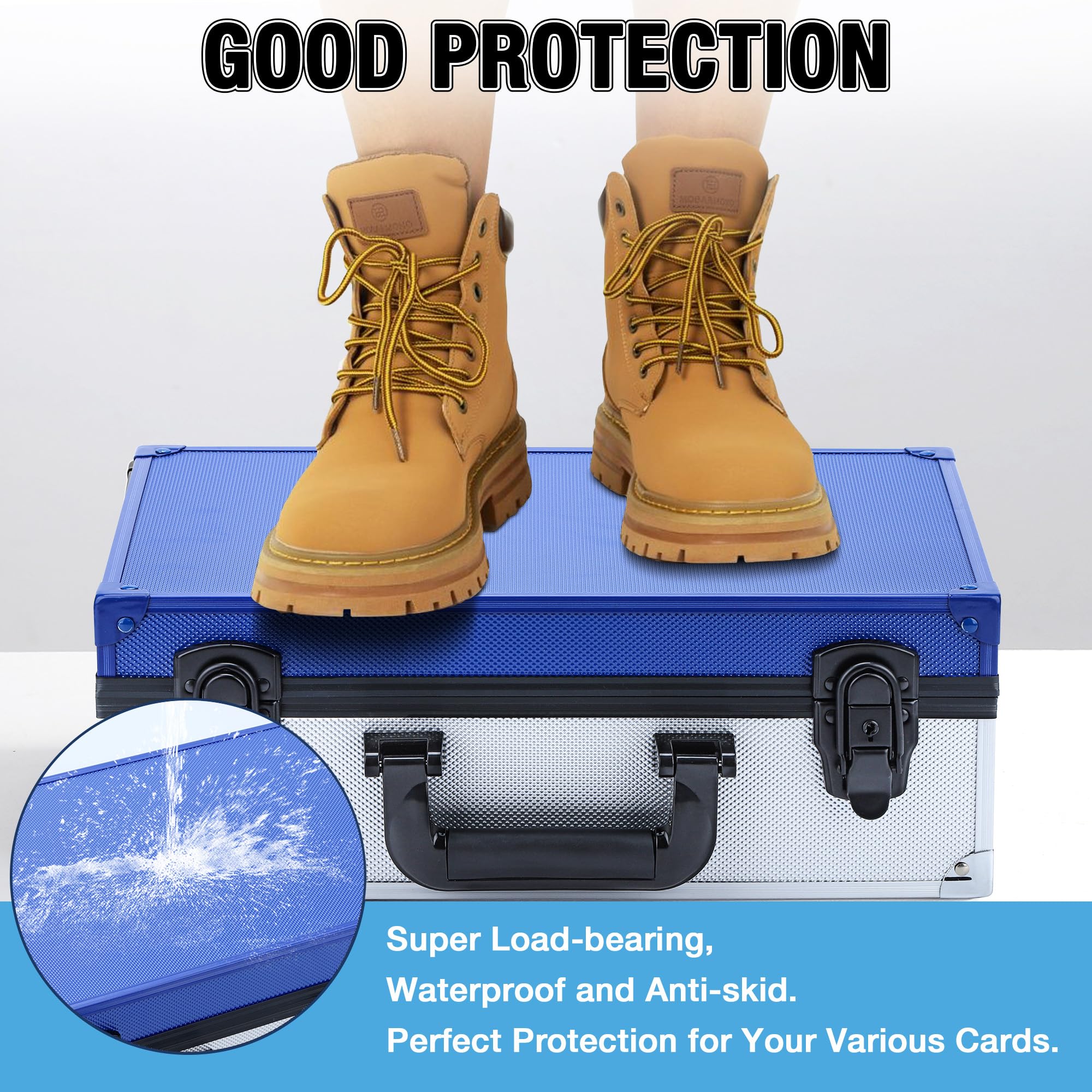 TCGUARD Toploader Caja de Almacenamiento 3"*4" 35PT, Impermeable y Antideslizante para Tarjetas Coleccionables y Deportivas con Divisores