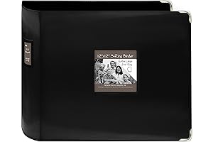 Pioneer Black 3-Ring Sewn Leatherette Album 12" x 12"