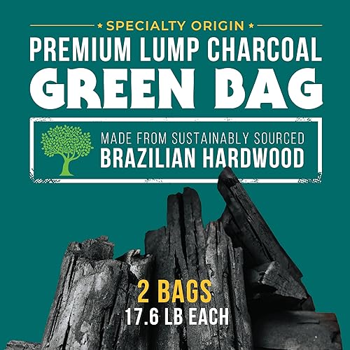 Miniatura 2 de FOGO Mezcla brasileña de carbón de madera dura, natural, carbón de gran tamaño para asar y ahumar, calidad de restaurante, bolsa de 17.6 libras