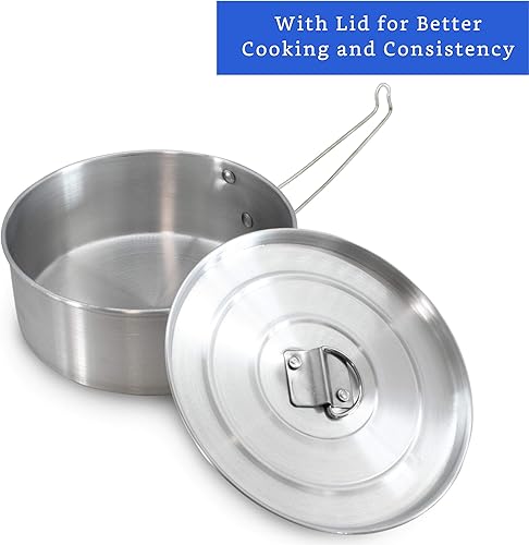 Miniatura 8 de Molde de aluminio para pasteles (9.5 pulgadas) y molde de flan con tapa (8.2 x 3.2 pulgadas)