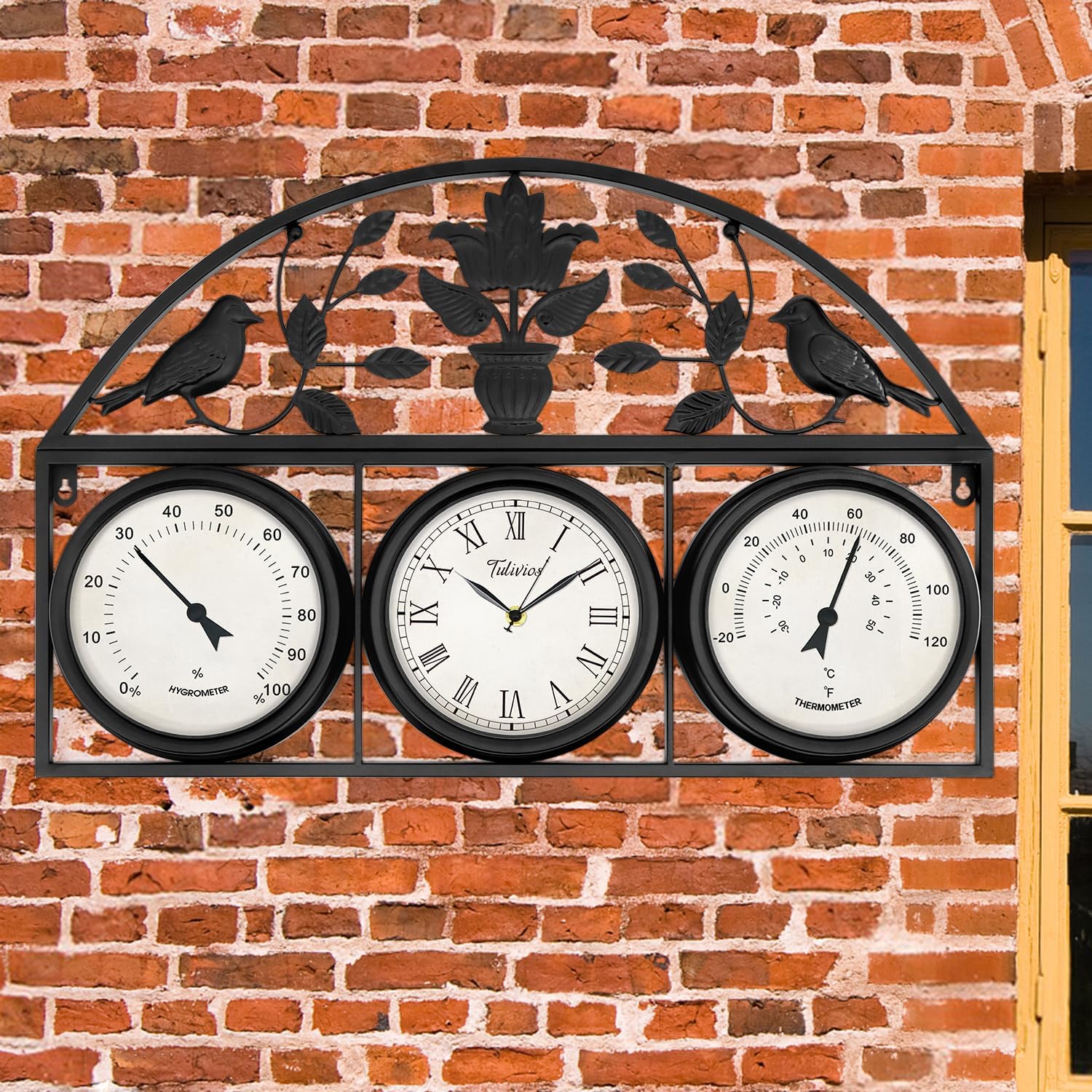 24 outdoor clock with thermometer