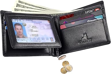 Mens rfid wallet with coin pocket Clearance