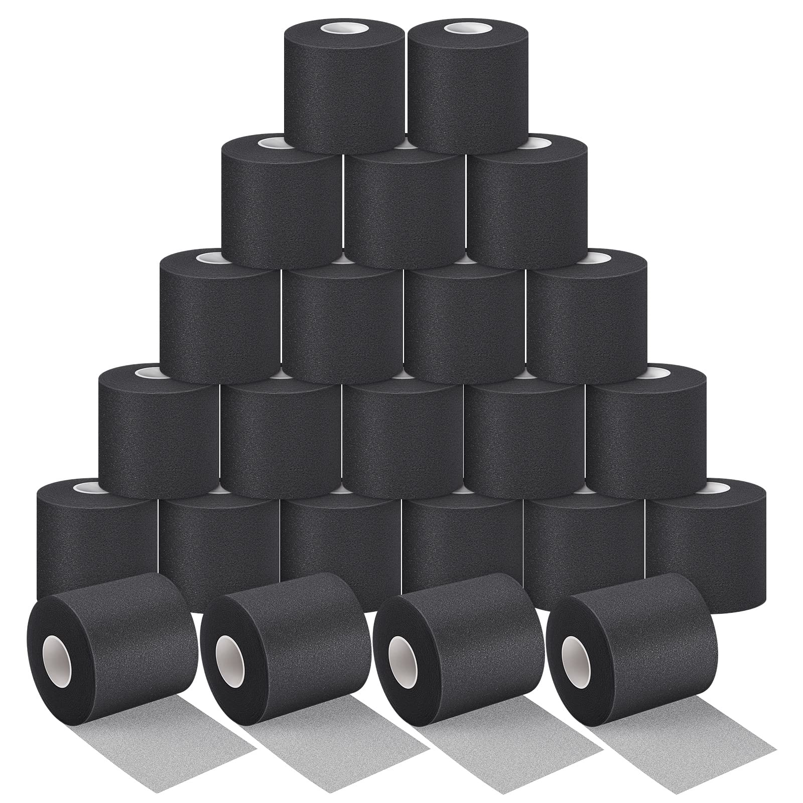 24 Pieces Foam Underwrap Tape Sports Prewrap Athletic Tape Foam Pre Wrap for Ankles Wrists Hands and Knees