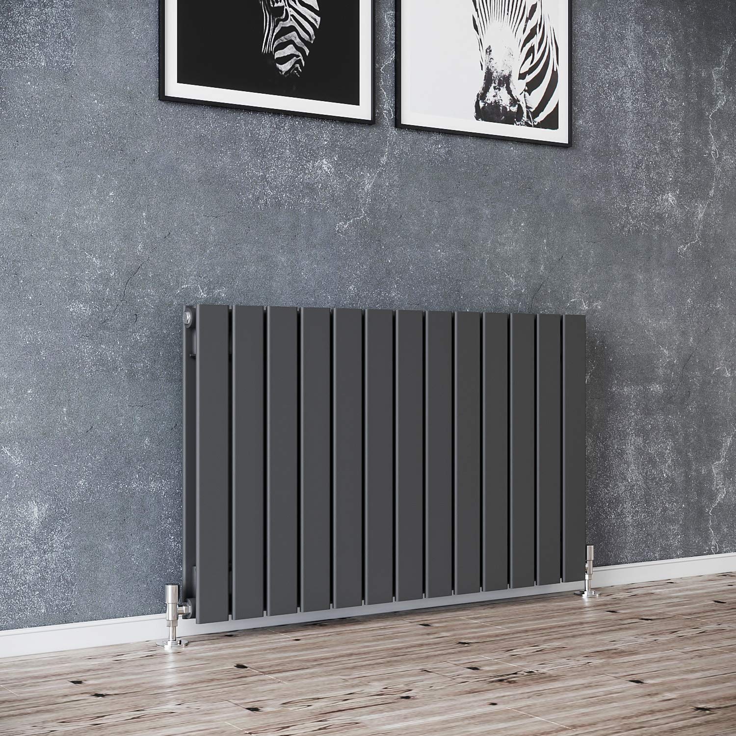 ELEGANT 600x988mm Radiators Flat Panel Horizontal Anthracite Double Radiator  Modern Central Heating, Wall Mounted/Up Standing Urban Slimline Column  Radiator for Bathroom/Kitchen/Living Room : Amazon.co.uk: DIY u0026 Tools