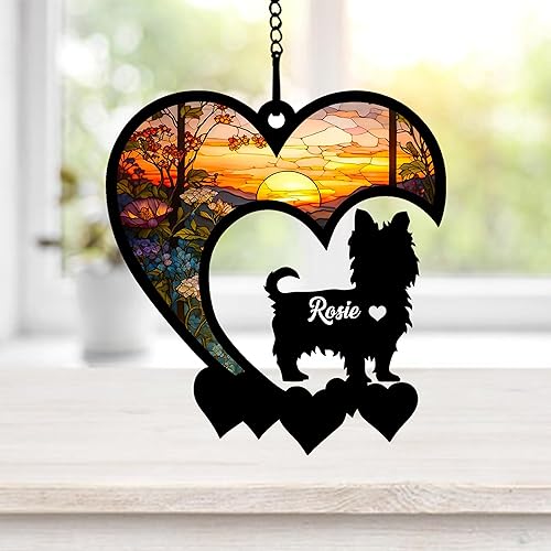 Vista 17 de NAZENTI Atrapasoles personalizado de pastor alemán, atrapasoles personalizado de pastor alemán para pérdida de mascotas, regalo de adorno