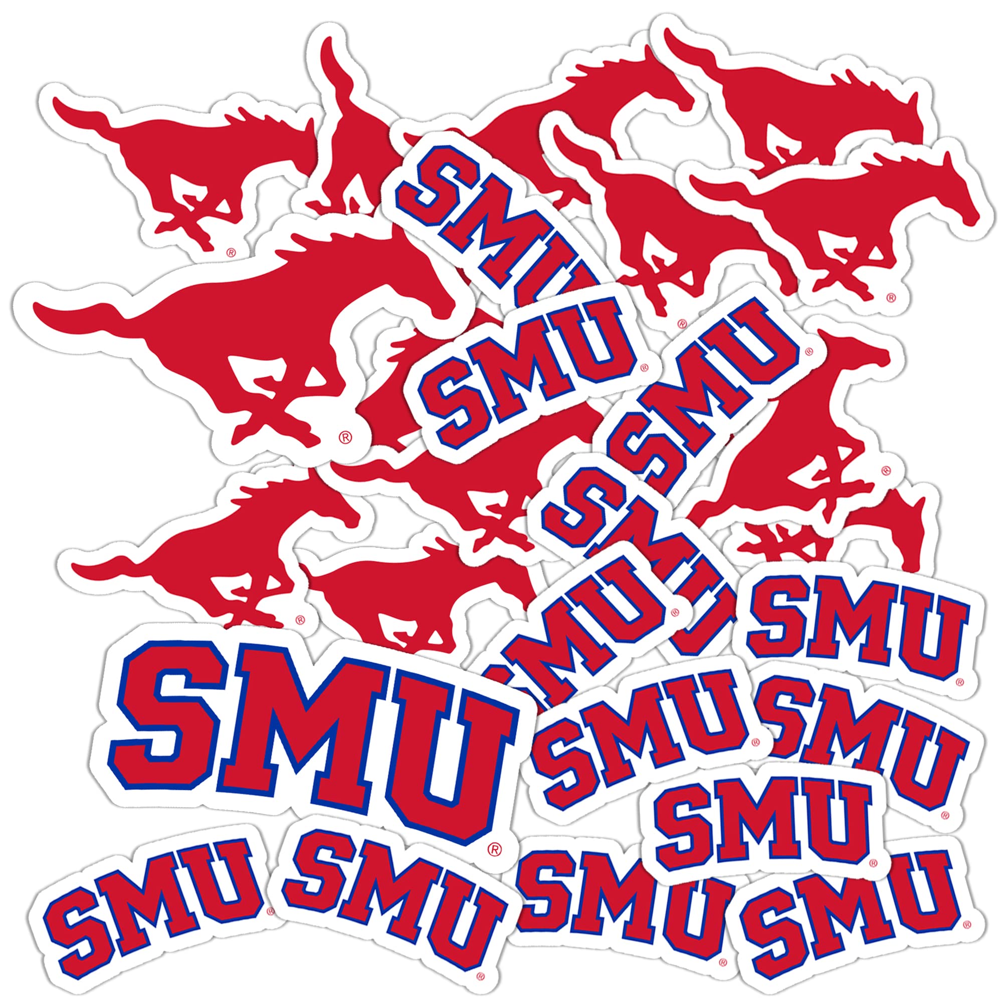 Desert Cactus Southern Methodist University SMU Mustangs Sticker Vinyl Decals Laptop Water Bottle Car Scrapbook Sheet T1 (Type 1-1)