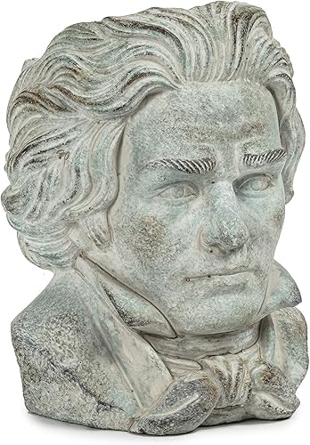 Miniatura 3 de Abbott Collection 27-LUDWIG-203-SM - Maceta pequeña con cabezal Beethover, color gris