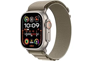 Apple Watch Ultra 2 [GPS + Cellular, 49mm] Titanium Case with Olive Alpine Loop