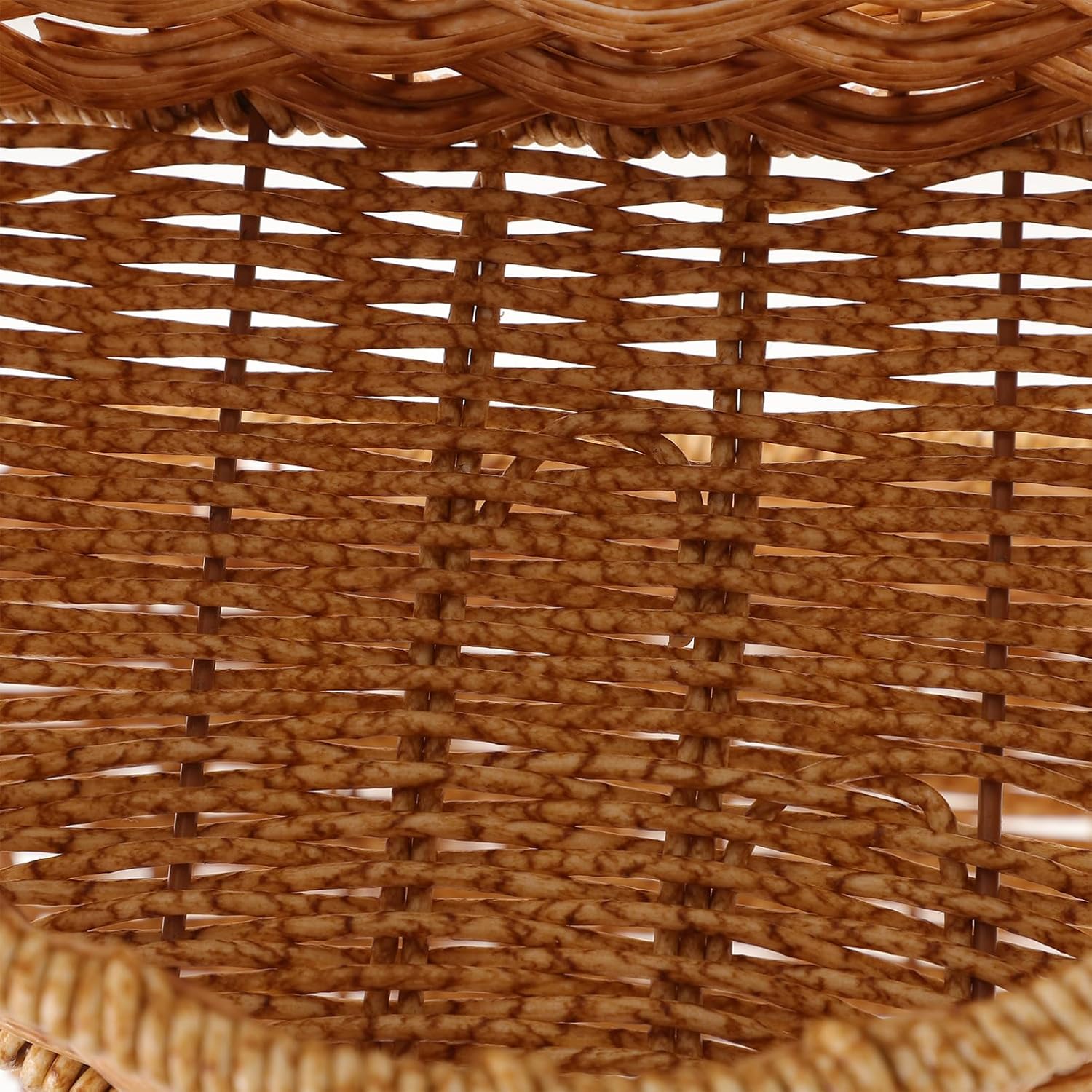 Woven Hanging Wall Storage Basket Rustic Wall Mount Organizer for Kitchen Bathroom No Drill Installation Retro Design for Fruits Sundries Decorative Practical Storage