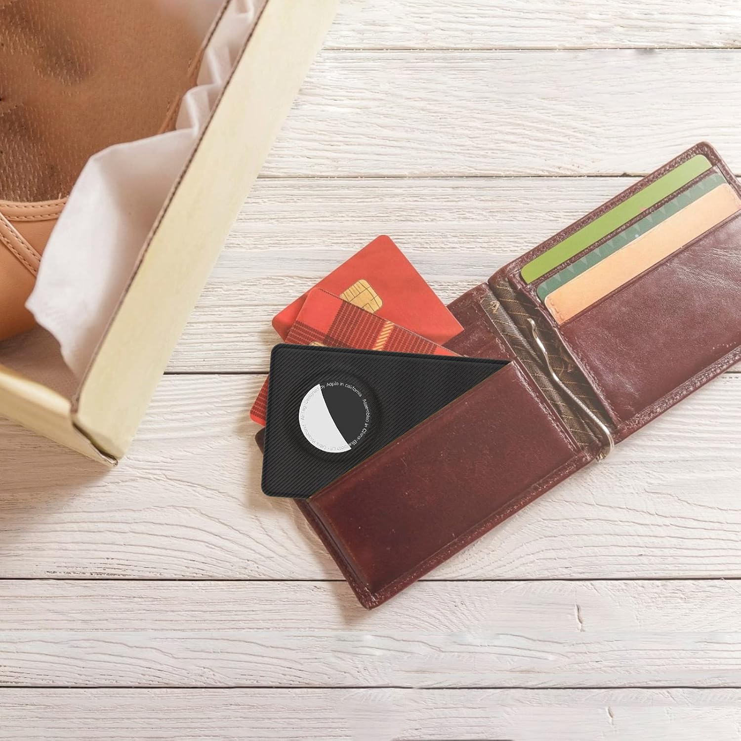 mutural portable case for new airtags trackercredit card size card compatible with airtag for walletpursebackpackcard casesuitcaseslim safety an