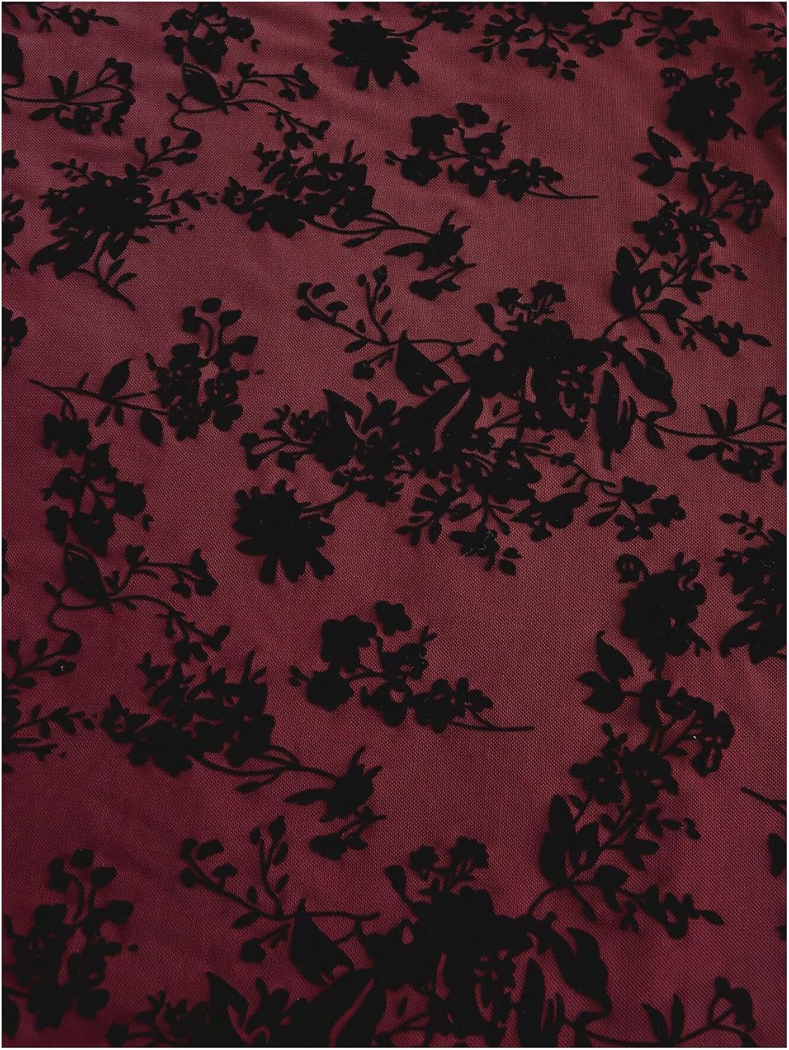 WDIRARA Women's Floral Jacquard Mesh Gothic Dress Bell Long Sleeve A Line Vintage Dresses - Image 4