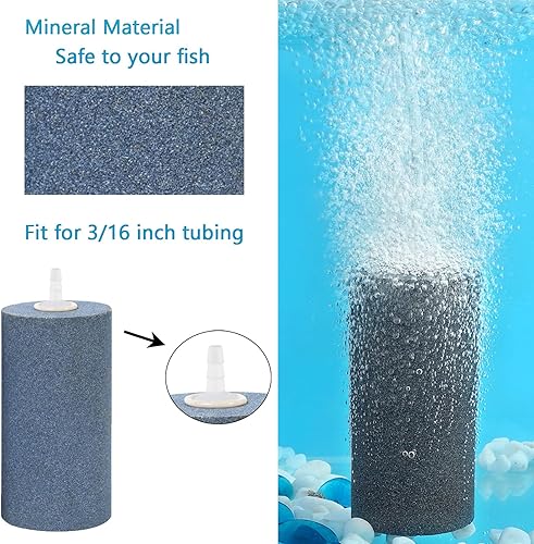 Miniatura 5 de AQUANEAT 10 piedras de aire de acuario de 4 x 2 pulgadas, difusor aireador, piedras de aire para acuarios, peceras, estanque e hidroponía