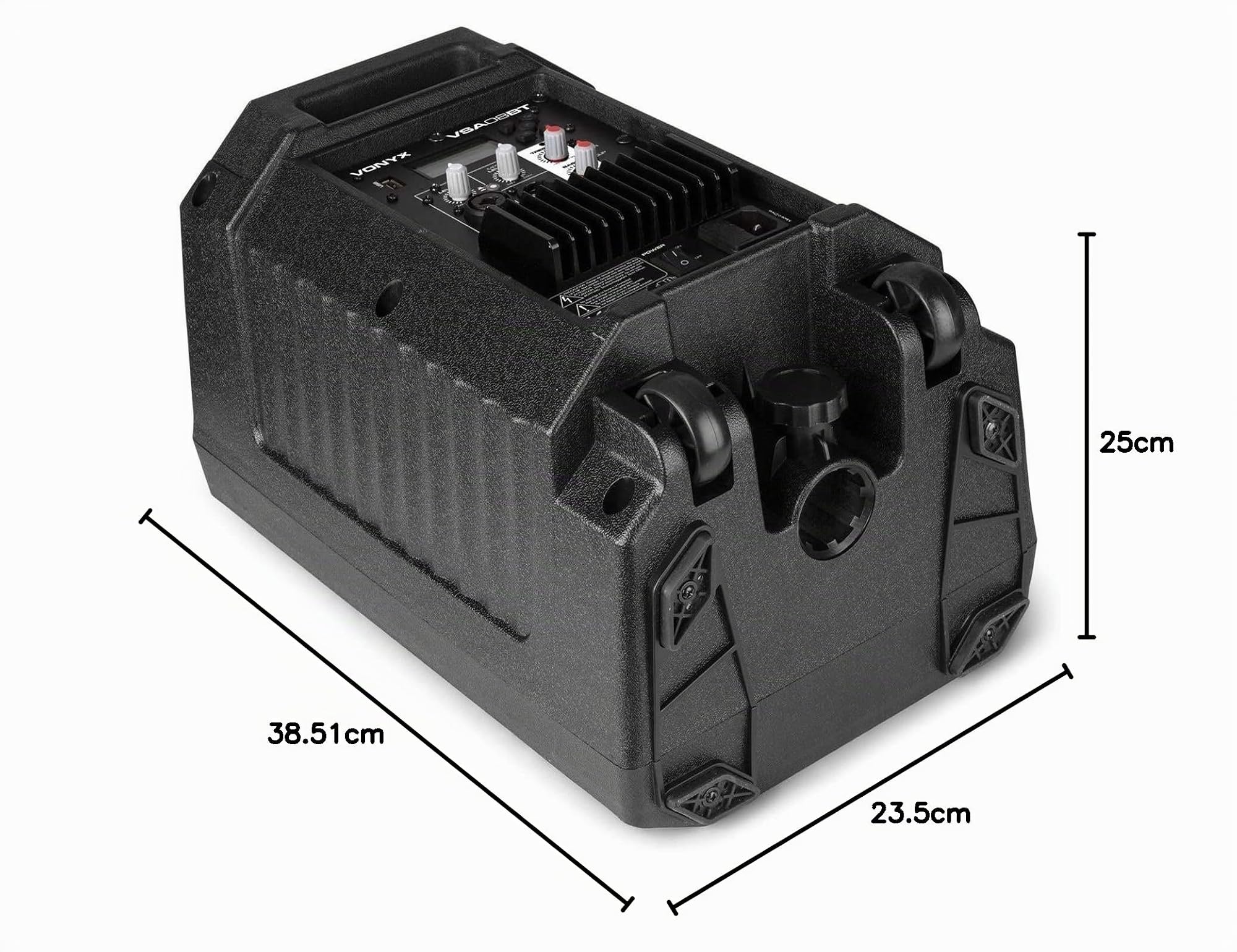 Vonyx VSA - Altavoz Activo biamplificado 8" 250W Color Negro | Sistema biamplificado, potencia de 250W, woofer de 8 pulgadas, para locales, discotecas y eventos al aire libre
