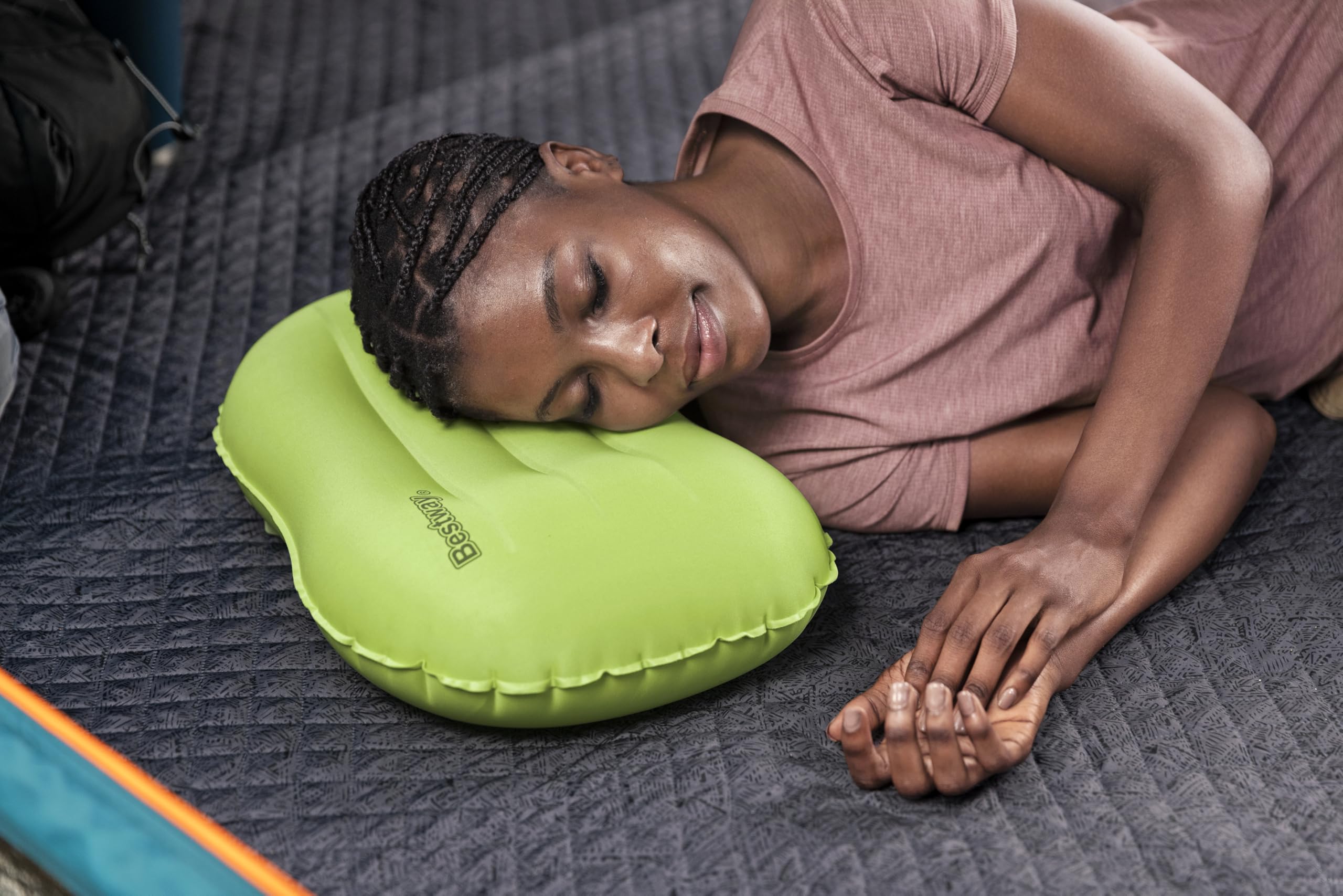 Bestway Oreiller Gonflable Taille Regular WanderLite - 42 cm x 30 cm x 12 cm - Vert
