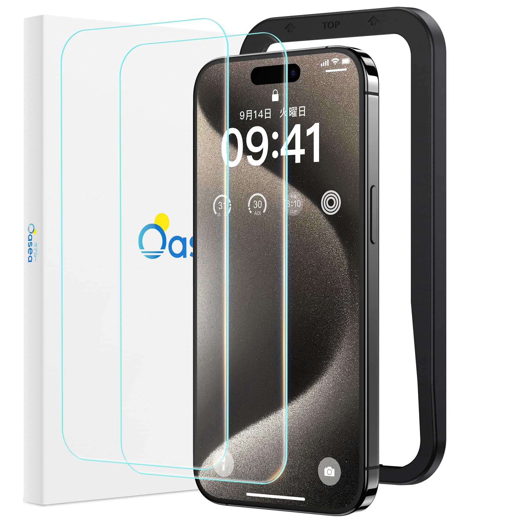Amazon | Oasea ガラスフィルム iPhone15Pro 用 強化ガラス 保護
