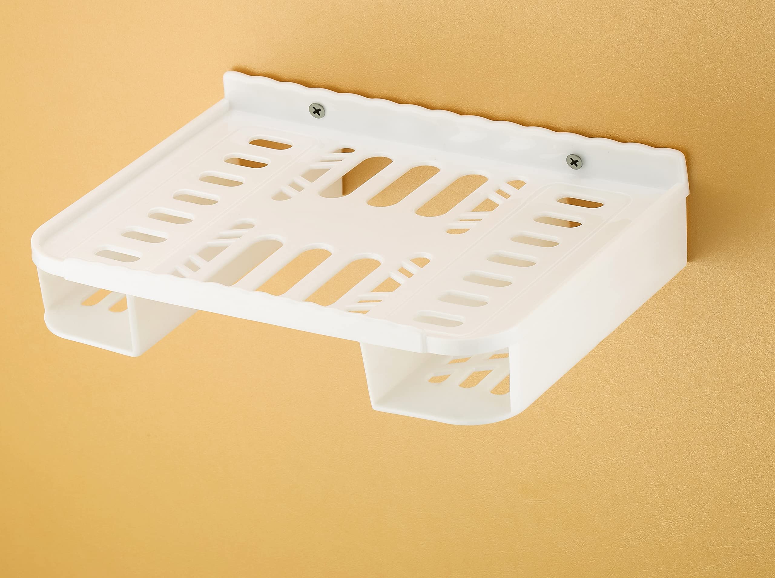 iSTARTV Set Top Box Stand with Remote Holder/Wall Mount Shelf/DTH Stand for WiFi Router Stand All Type of Set Top Box (Matt Black)