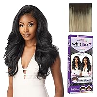 Vista 10 de Sensationnel Pelucas de encaje de 13 x 6 pulgadas – Adanna encaje frontal atado a mano, sin pegamento, sintético con densidad natural predepilada