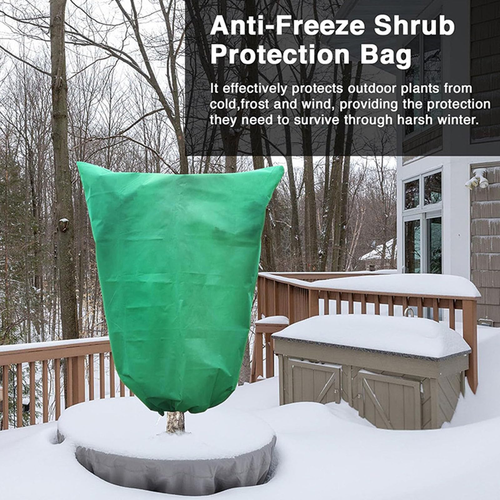 Lot de 4 housses isolantes pour plantes d'hiver respirantes et faciles