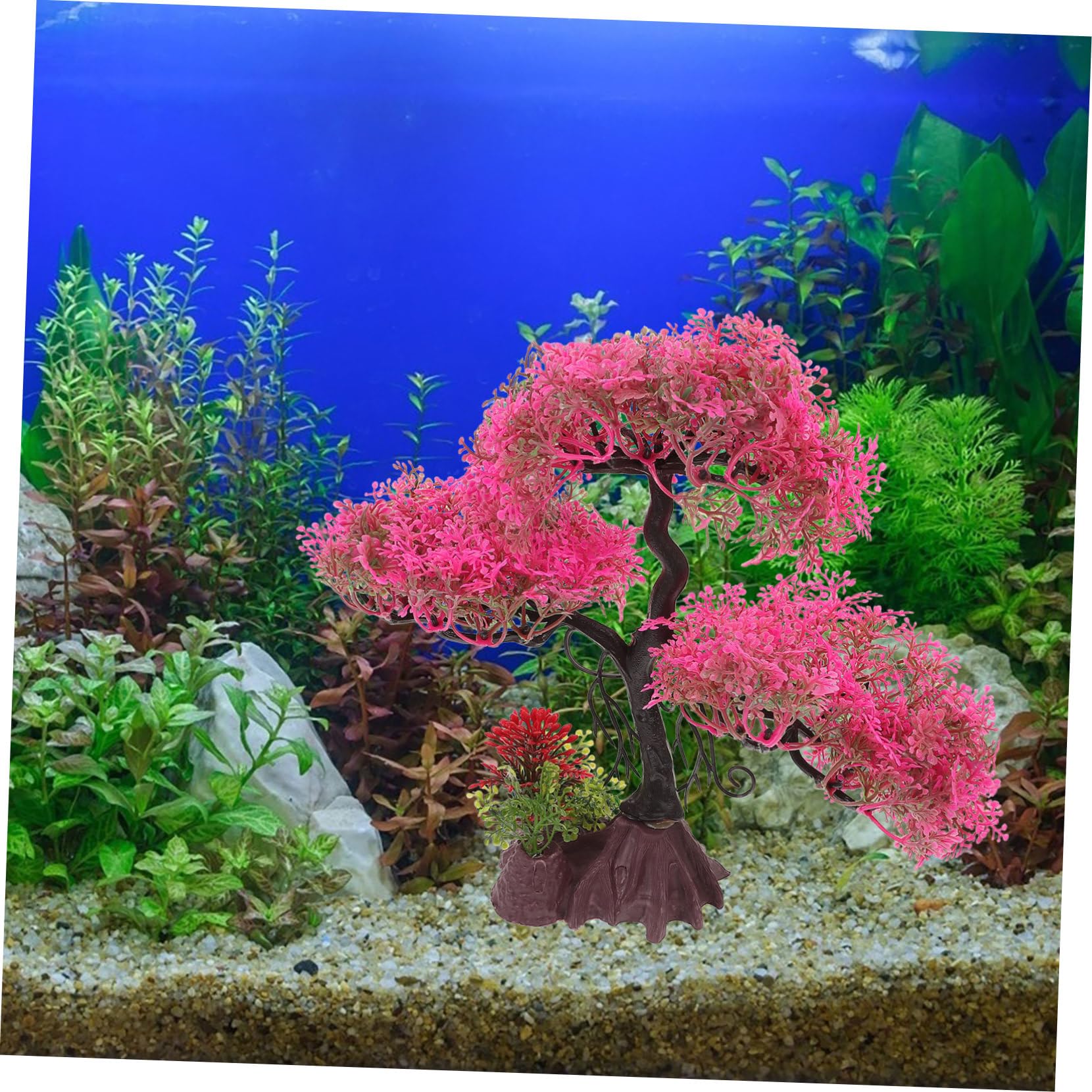 Sosoport 5 Sätze Aquarienlandschaftspflanzen Kunstpflanze Aquarienpflanzen Aus Kunststoff Aquariumdekor Gefälschte Haushaltspflanze Schwimmende Aquarienpflanzen Plastik 7 Stück * 5