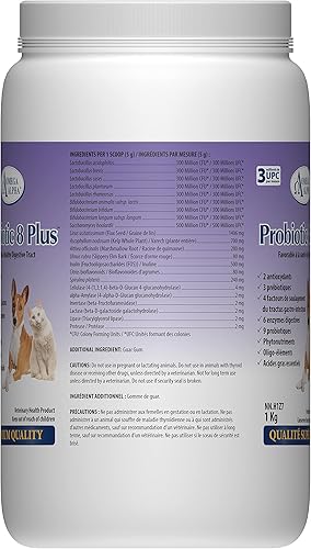 Miniatura 2 de Probiotic 8 Plus - Probióticos para mascotas  Enzimas y fibra para la digestión  Suplemento digestivo de hierbas naturales  Reduce la indigestión