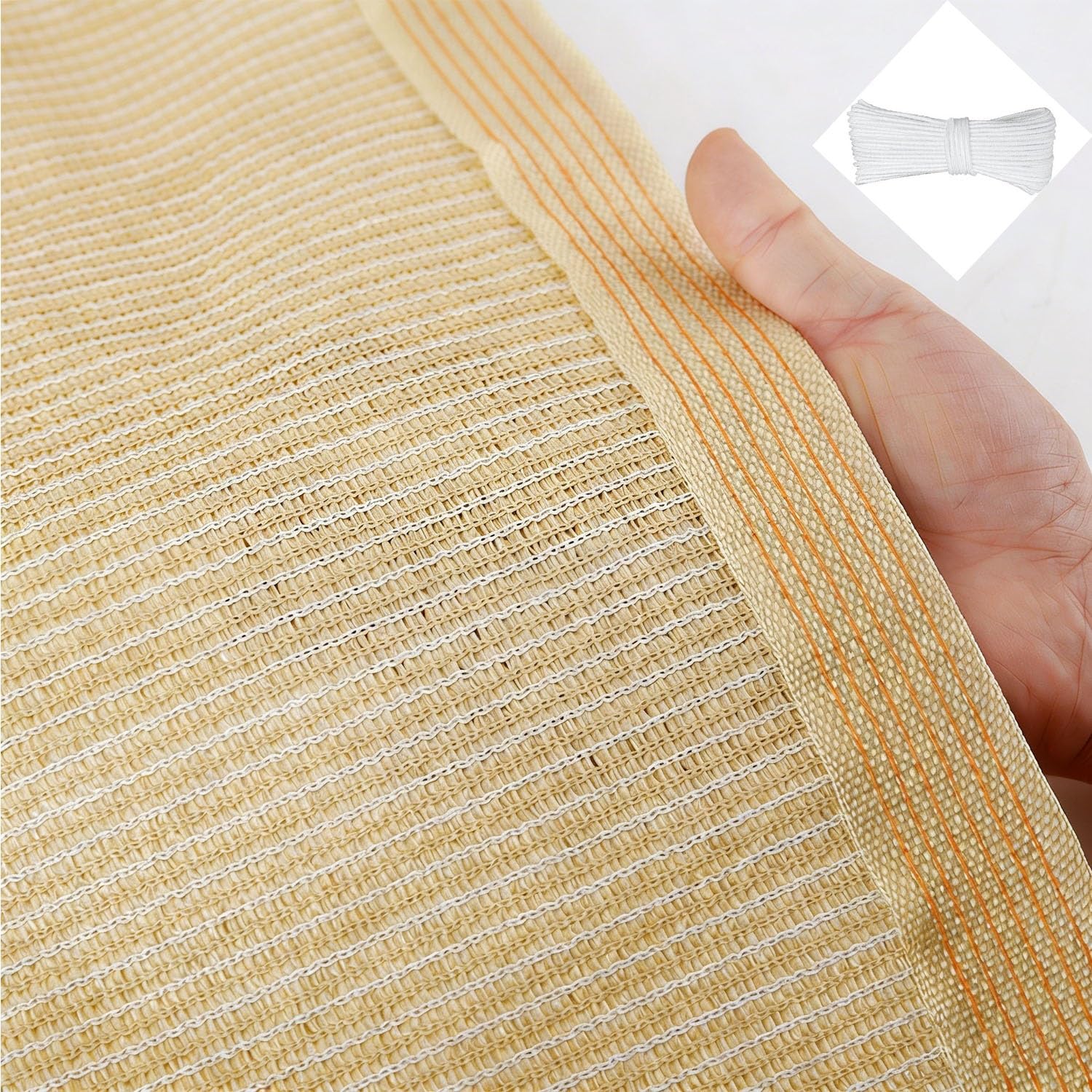 Toile ombrage anti-UV avec cordes pour protéger la serre du soleil