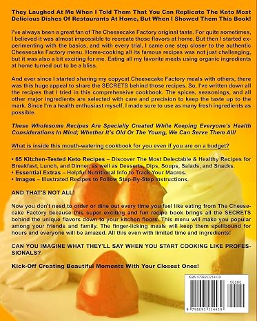 The Cheesecake Factory Copycat Recipes: Replicate The Most Wanted Recipes From Your Favorite Restaurant at Home (Copycat Cookbooks On A Budget)