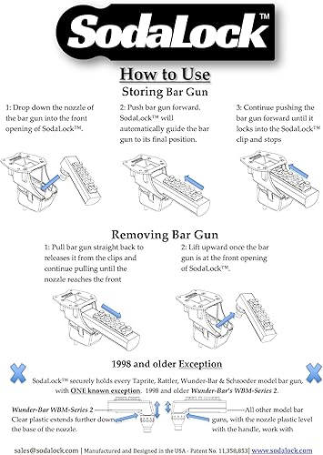 Miniatura 8 de Soporte para pistola de soda SodaLock. Las pistolas de soda nunca se caen, bandeja de goteo fácil de limpiar.