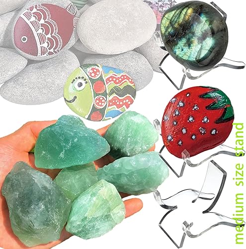 Miniatura 3 de 12 soportes de exhibición de roca mini caballete acrílico (3 tamaños), soportes de roca acrílica para exhibir varios tamaños pequeños coleccionables