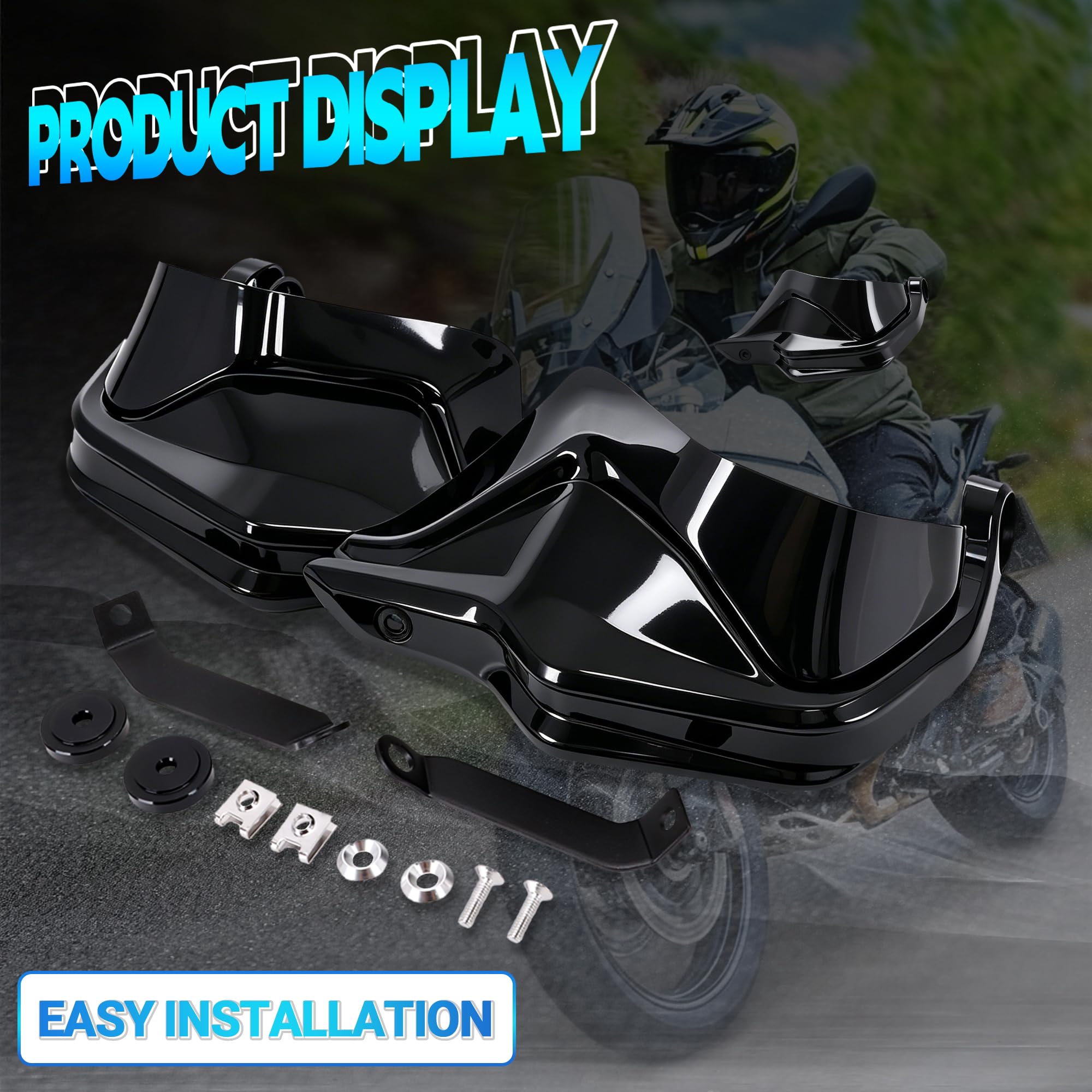 Paramani per moto Deflettori Parabrezza Protezione ABS per NC700X 750X CB650F CTX700 2014-2018 DCT NC750S 2013-2023 (Nero)