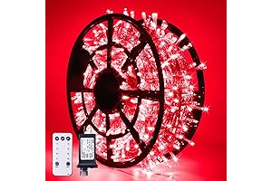 JMEXSUSS Red String Lights Outdoor