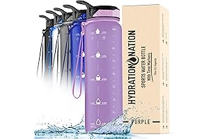 32oz Water Bottle with Time Marker - Create A Healthier Lifestyle with...