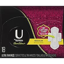 Buy Kotex U Clean Wear Ultra Thin Pads With Wings Regular 18 Count Online In Hungary B00nuq14la