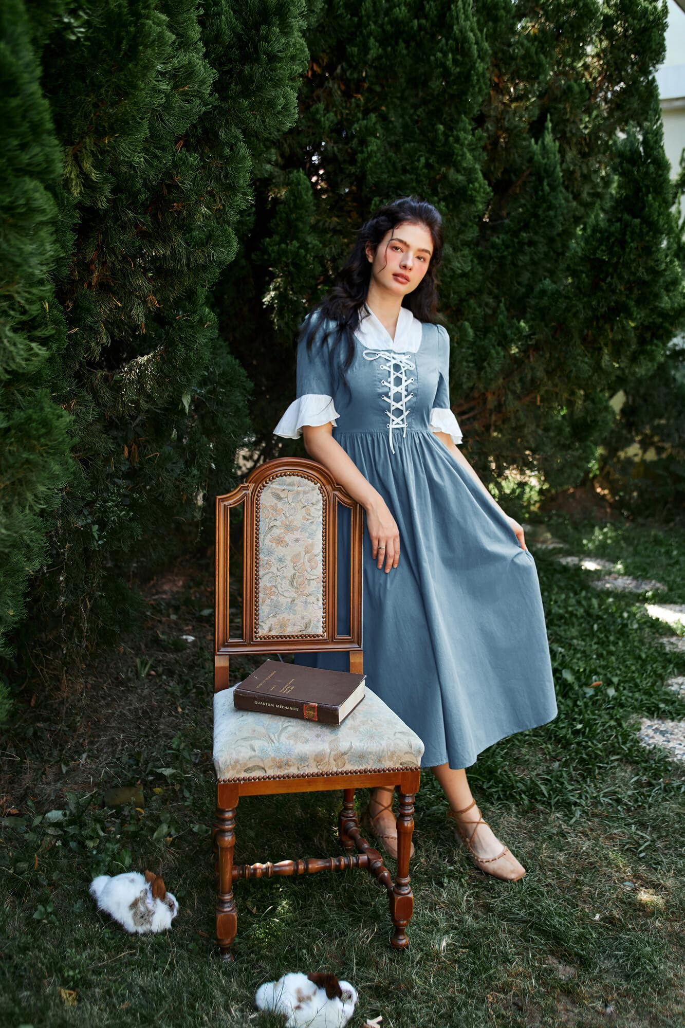 scarlet darkness dress DARKNESS: Cotton & linen Evening Dress | Ladies seam pockets 7) Soft ProductID: 117415 Size:S (US 4)